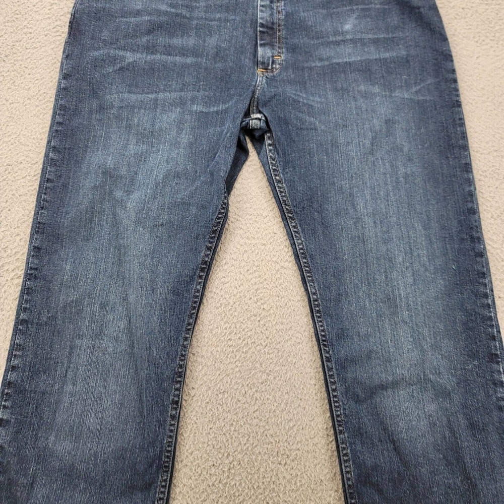 Wrangler Jeans Mens 38x30 Blue Denim ZM100TW Straight Fit Medium Wash - Picture 11 of 16